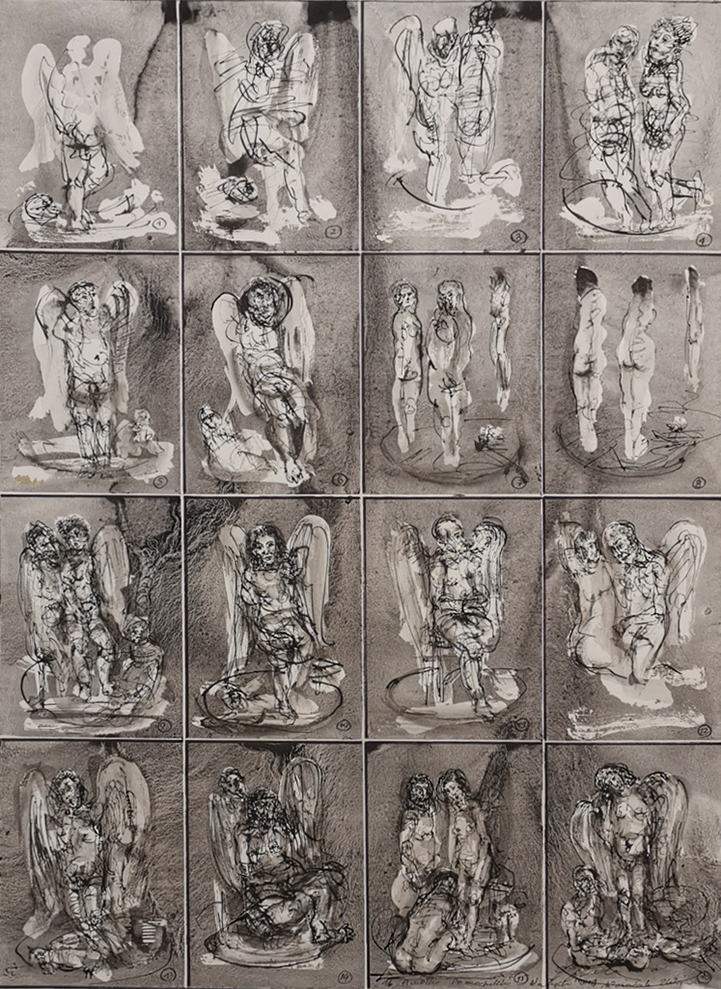 Zbigniew Woźniak, Anioły pomocniczki białe, tusz 